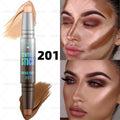 Dual-ended Contour Stick Facial Foundation Concealer Long-lasting Qme 201