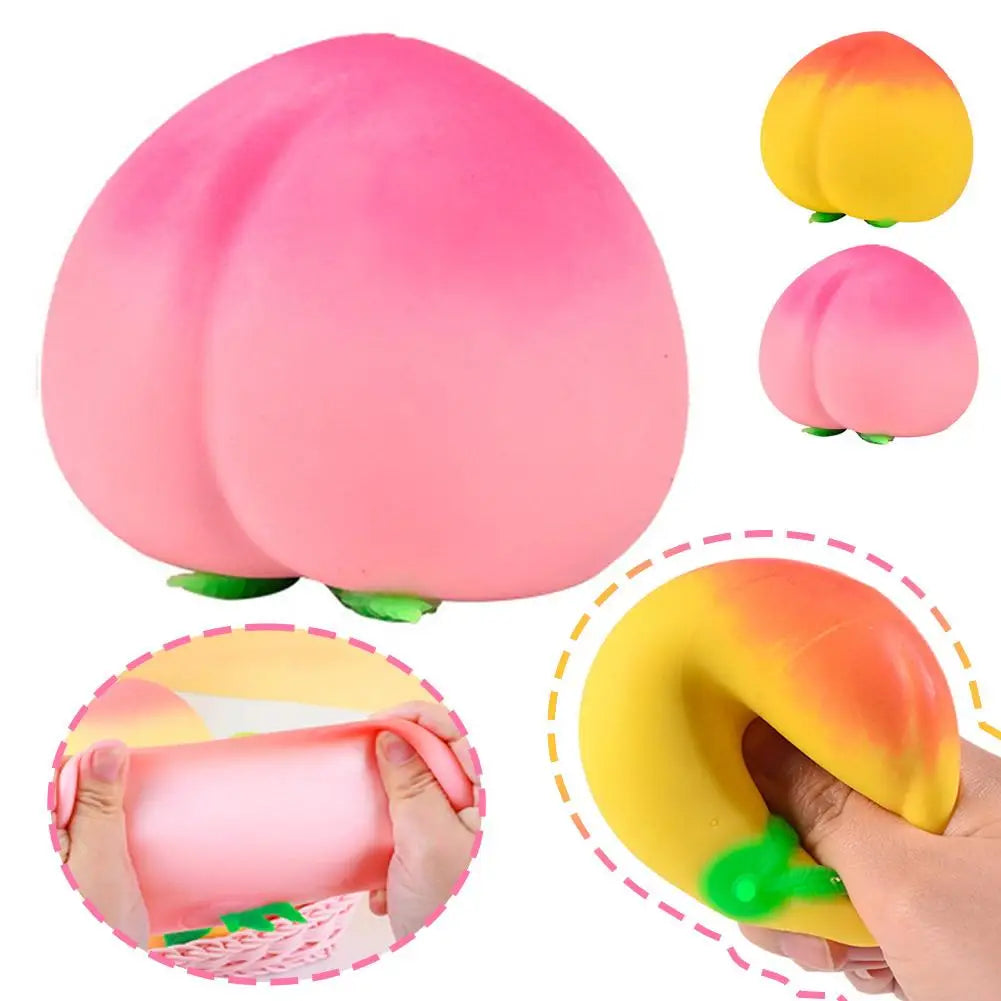 Peach Shaped Stress Balls Squishy Fruit Toys Slow Rising Antistress Qme