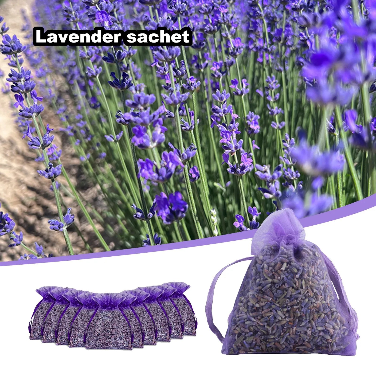 Home Cabinet Sachets Bags Natural Dried Lavender Sachets for Relaxing Sleeping Strong Smell Fresh Scents Car Air Fresheners Qme