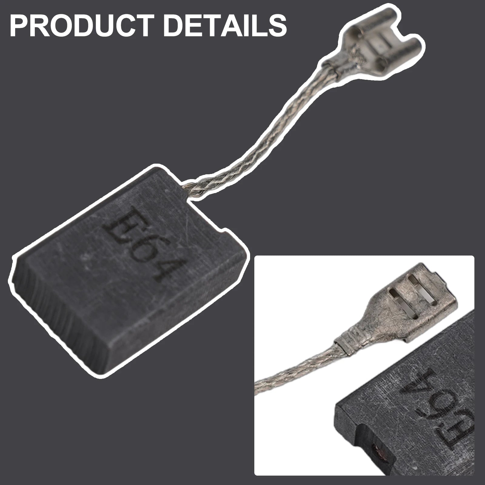 4 PCS GWS20-180 E64 Carbon Brush For GWS20-180 22 24-180 230 GCO2000 TCO2000 Electric Tools Carbon Brush Qme