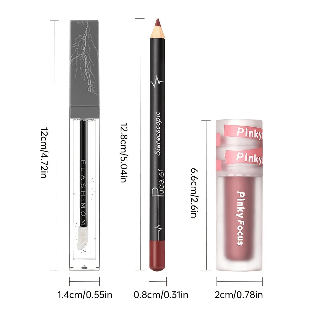 Lip Liner Pen Mud Oil Easy Apply Makeup Long-lasting Non-stick Cups Qme