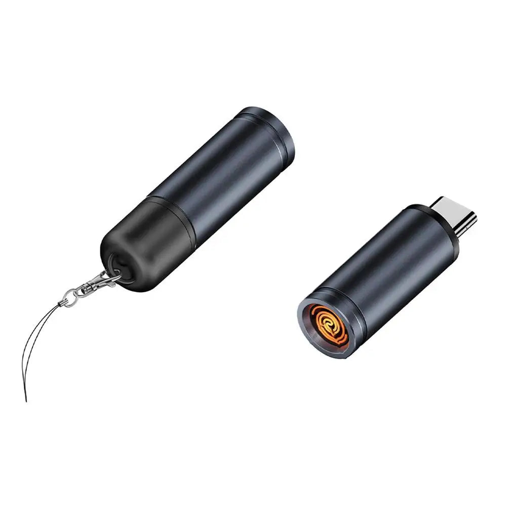 NEW Electric Lighter Type C Cable Lighter For IPhones 15 16 Tablets Safety Switch Windproof With Rechargeable Flameless Igniter Qme dark grey