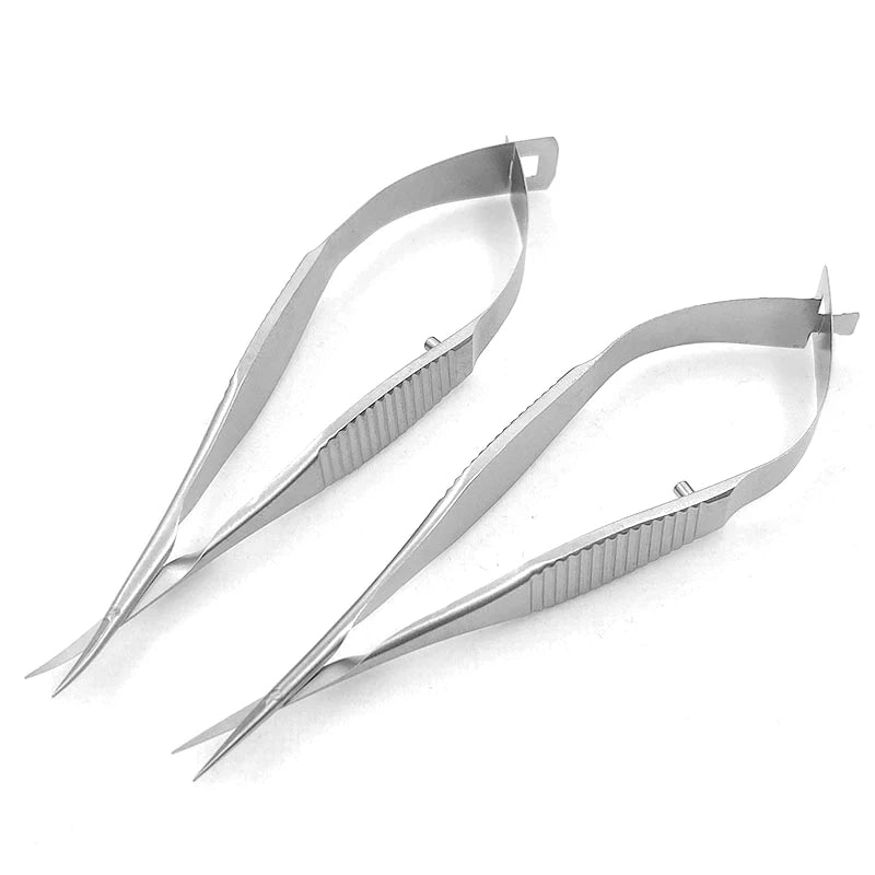Ophthalmic Surgery Scissors Flat Handle Eye Micro Stainless Steel Qme