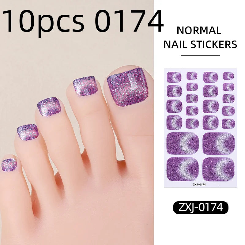 Cat Eye Nail Art Stickers Self Adhesive Toe Nails Full Cover Toenail