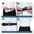Adjustable Anti-slip Belt Shirts Wrinkle-resistant Invisible Strap Qme one size Black
