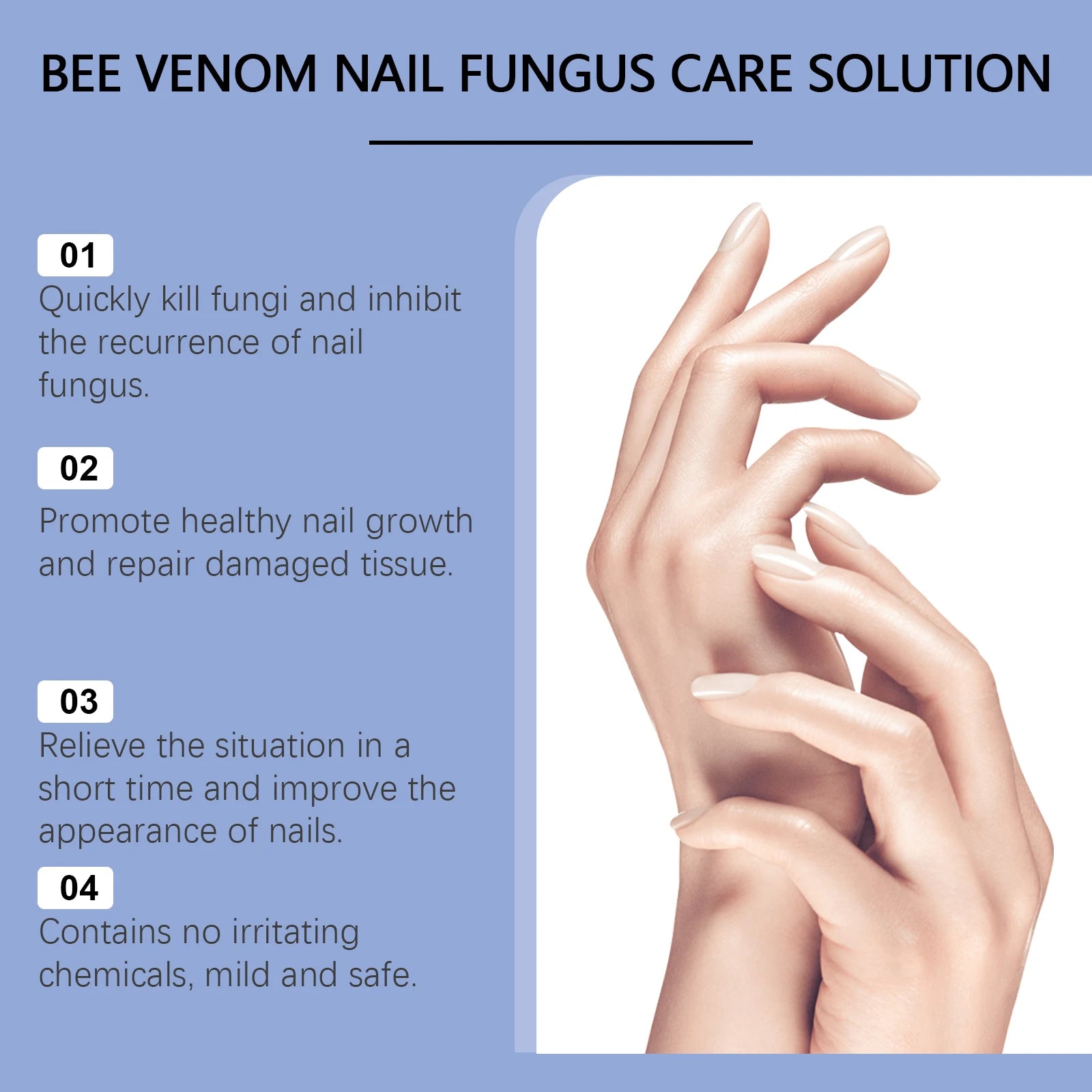 Bee Venom Nail Fungus Care Solution Maintenance Repair Nail Discoloration Thick Hand Foot Nail Manicureed Health Care Essence Qme