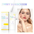 QIBEST 2 In1 Sunscreen Face Lotion UV Protection Highlighting Makeup Sunscreen Shiny Brightening Sun Cream Anti-Aging Skin Care Qme Shiny sunscreen