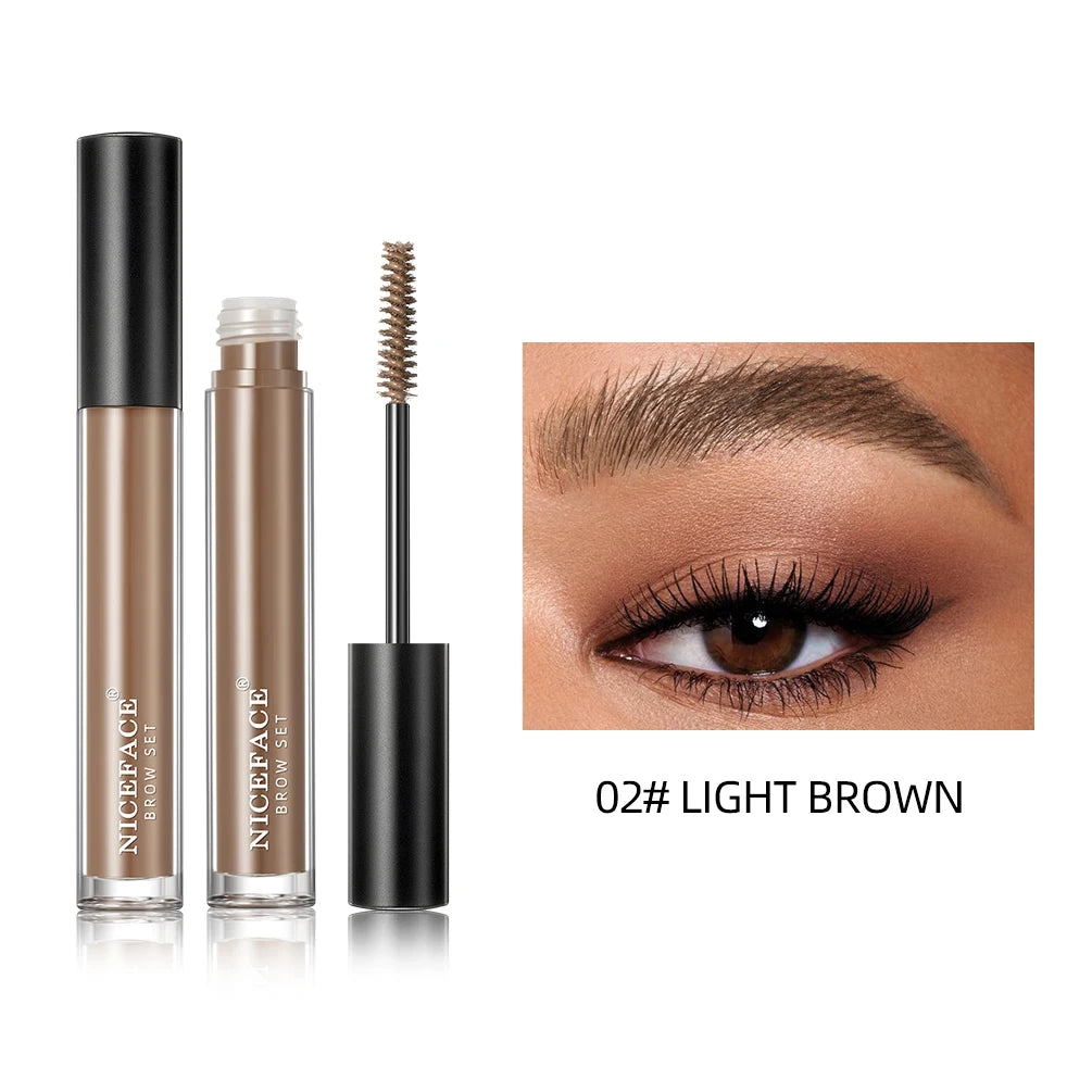 QIBEST Eyebrow Cream Enhancers Coffee Brown Paint Eyebrows Gel Waterproof Long-lasting Eyebrow Pomade Tint Cosmetics For Women Qme Light Brown