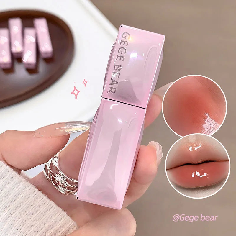 GEGE BEAR Hydrating Lip Oil Gloss Glass Shine Plumping Serum Qme