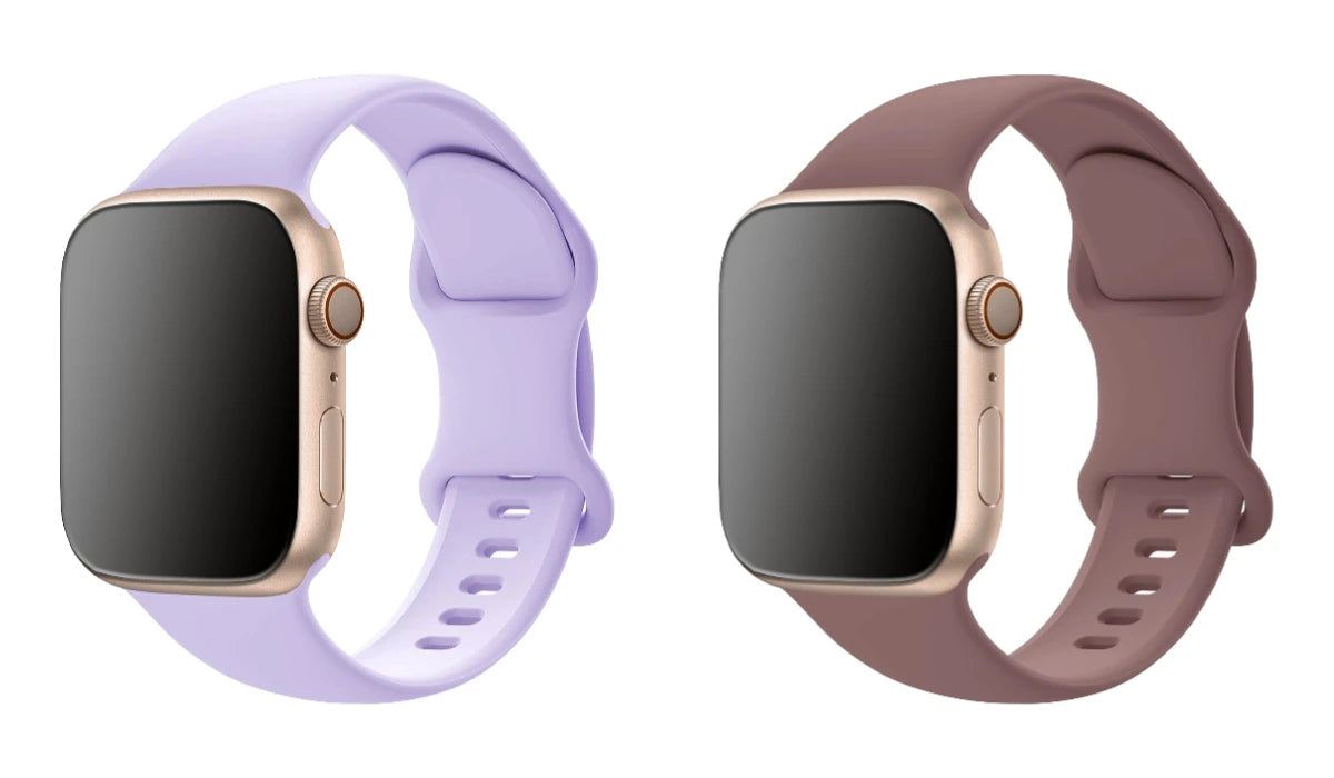 Silicone Band For Apple Watch strap 44mm 45mm 40mm 41mm Iwatch series Apple Watch band series 38 39 40 41 Qme Purple-Smoky 38 40 41S10 42MM