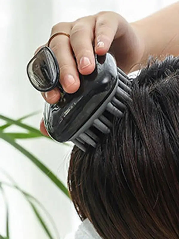 Silicone Hair Scrubber Scalp Massager Anti-slip Shampoo Brush Soft Qme