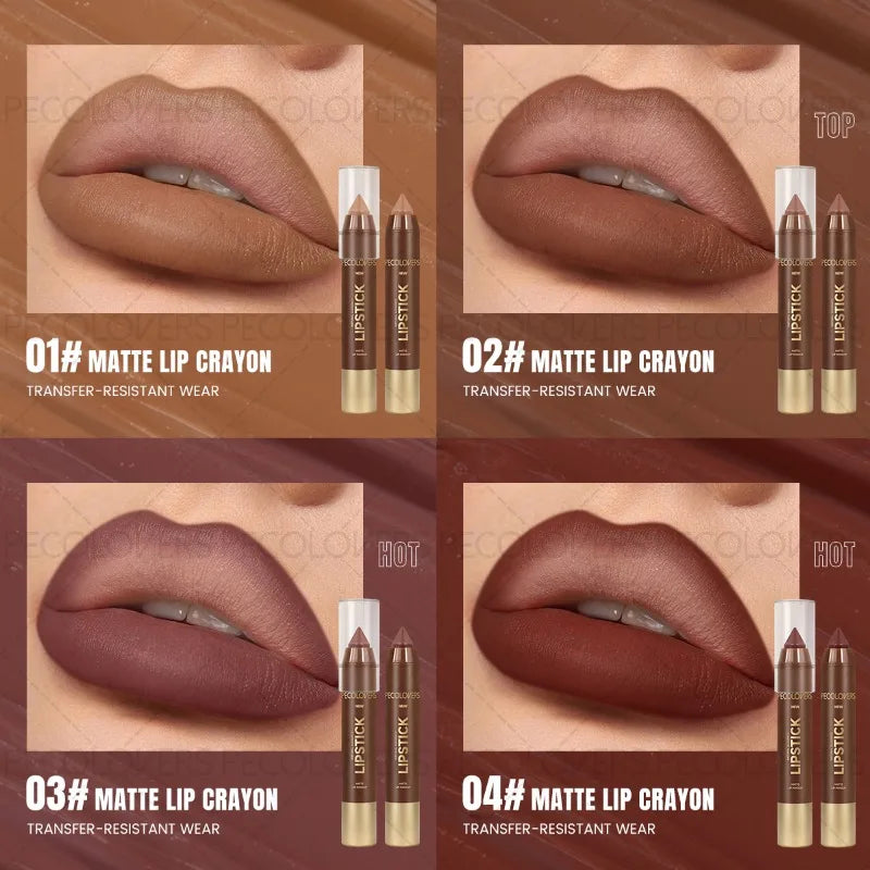 Lip Liner Brown Tube Outlines Contours Lips Creates Plump Charming Qme