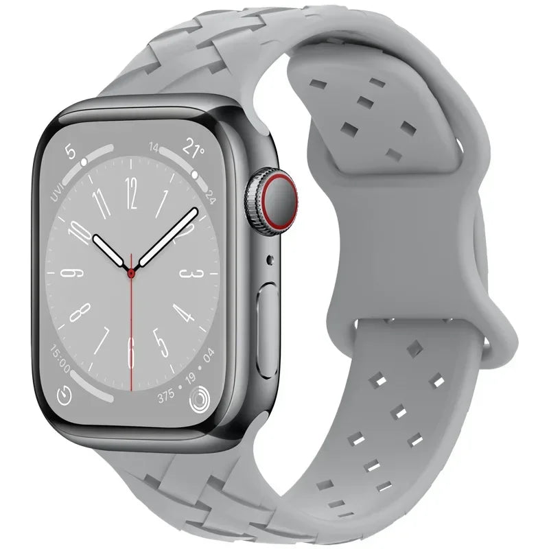 Strap for Apple Watch Band Ultra 49mm 44mm 40mm 45 Mm 41mm 38mm 42mm Sport Silicone Woven Loop Bracelet IWatch Series 8 7 6 3 Qme H 38 40 41mm