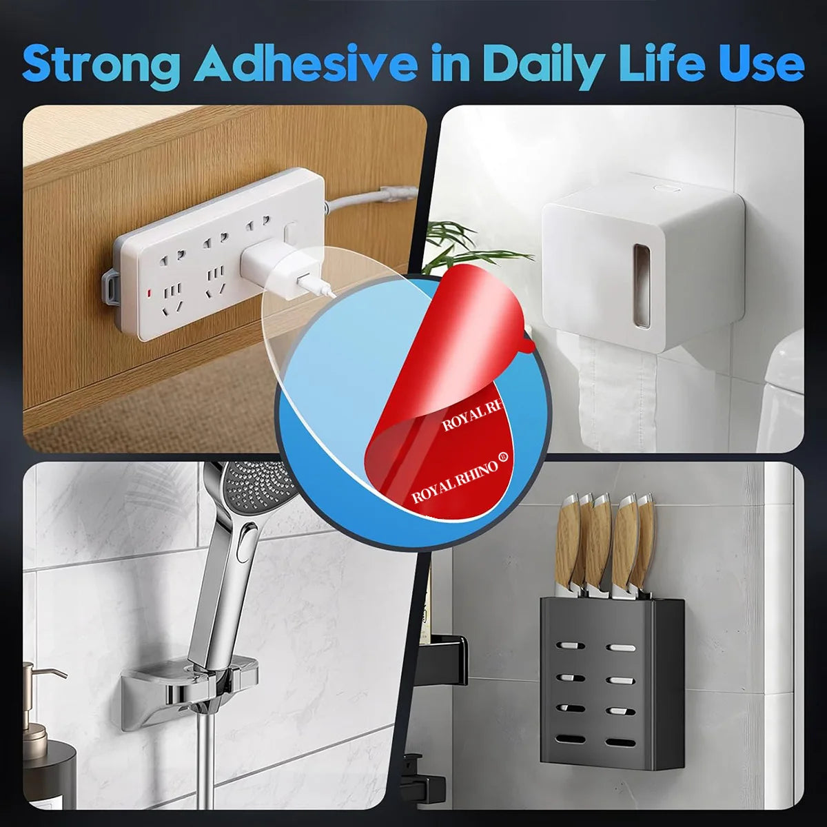 Super Strong Double Sided Tape New Waterproof No Trace Self Adhesive Acrylic Patch Sticky For Home Car Office School Qme