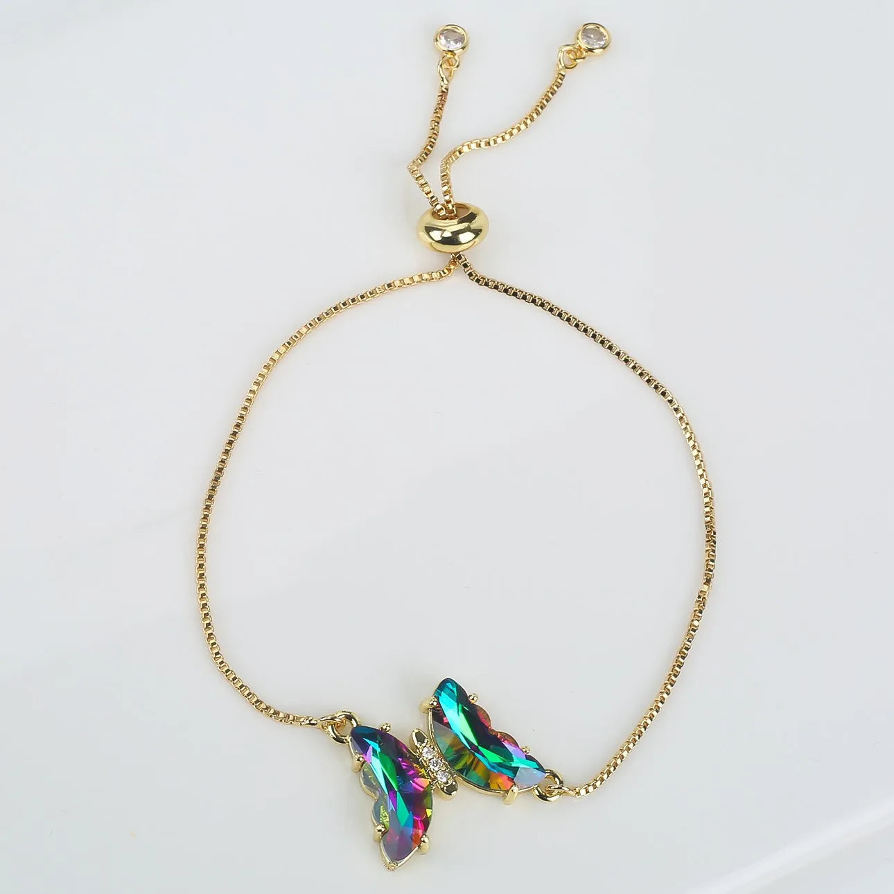 New Trend Fashion Crystal Zirconia Butterfly Charm Bracelet Temperament for Women Light Luxury Party Jewelry Gift Daily Wear Qme Bracelet 20 23cm