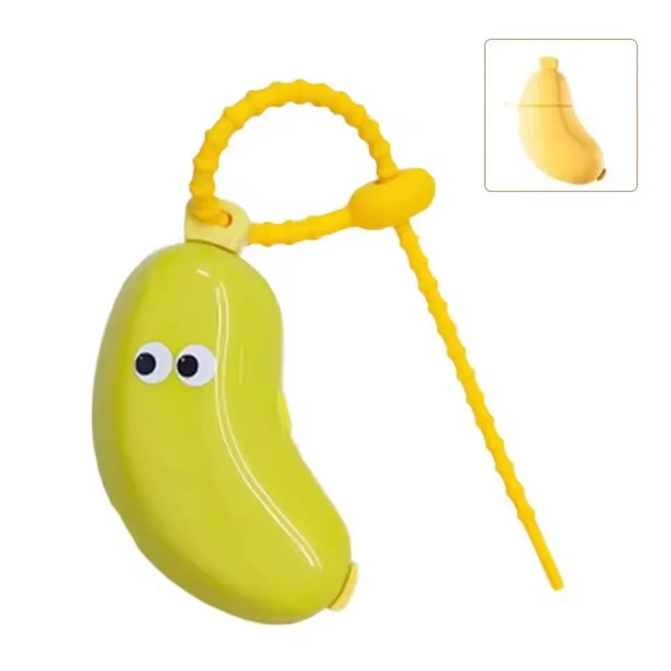 Portable Plastic Toothbrush Holder Waterproof Anti-Slip Features Must-Have Travel Hiking Camping Brush Case Cute Banana Design Qme 1pcs green
