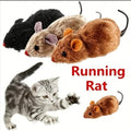 1Pc Funny Lifelike Plush Mouse Running Rat Toy for Cats Dogs Tail Mouse Pets Kids Random Color Qme Default Title