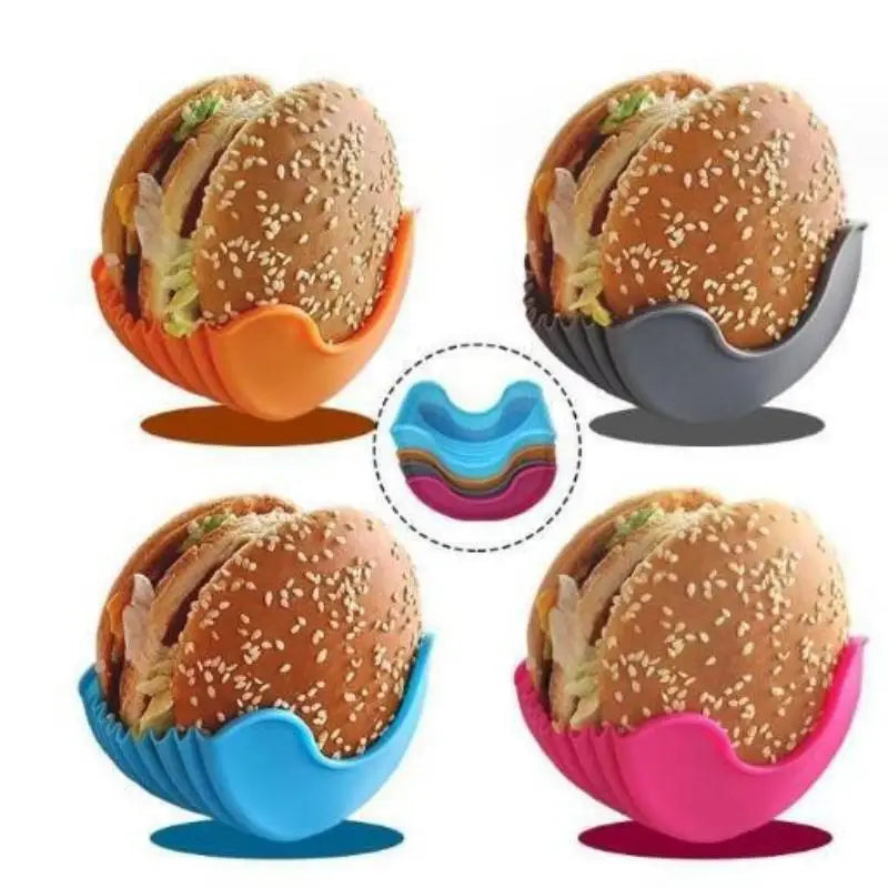 Reusable Burger Rack Useful Gadgets Silicone Frame Tool Holder Shelf Qme A