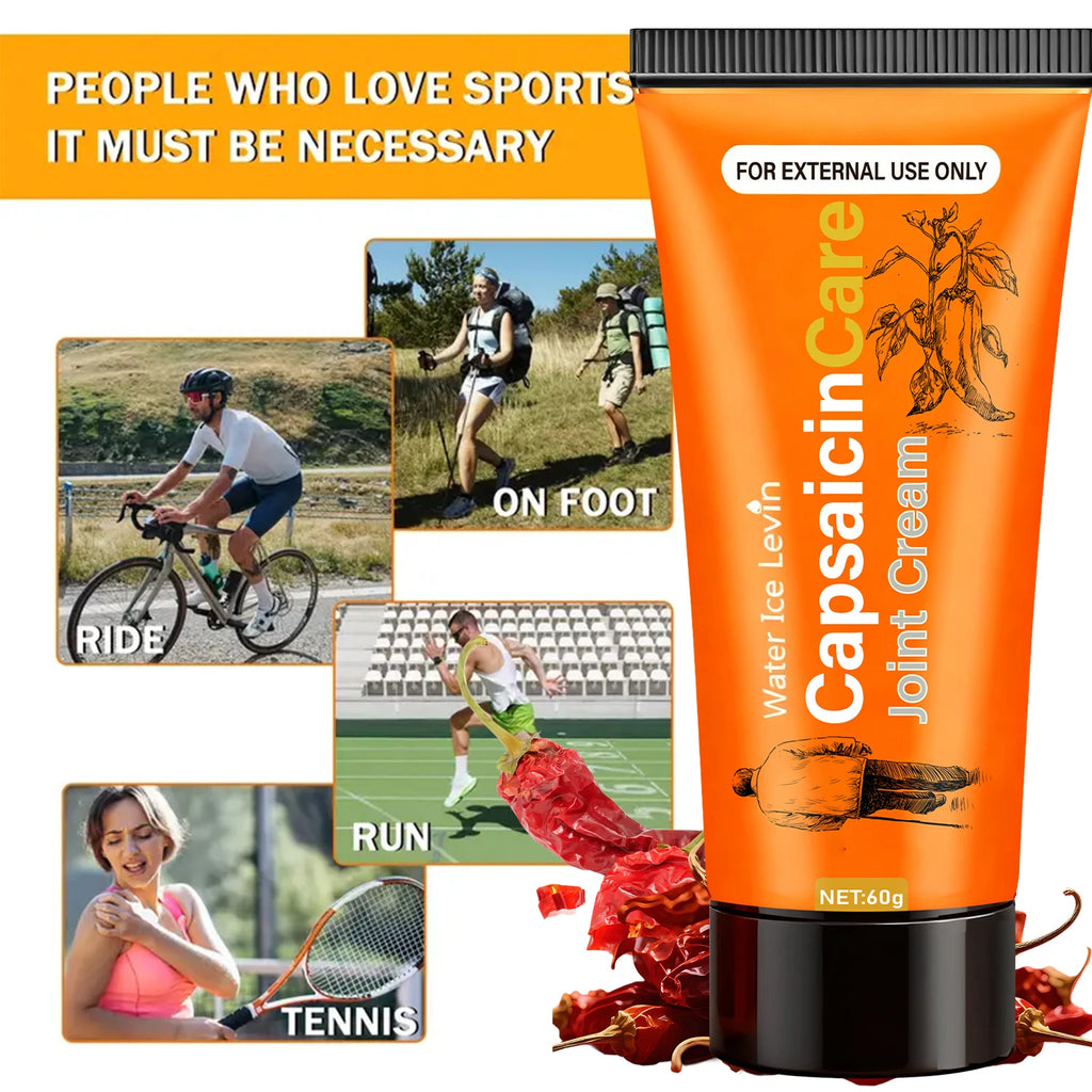Capsaicin Care Joint Cream for Targeted Relief & Moisturizing with Glucosamine & Vitamin C. Qme