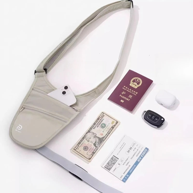 Travel Invisible Anti-theft Waist Bag Passport Phone Qme