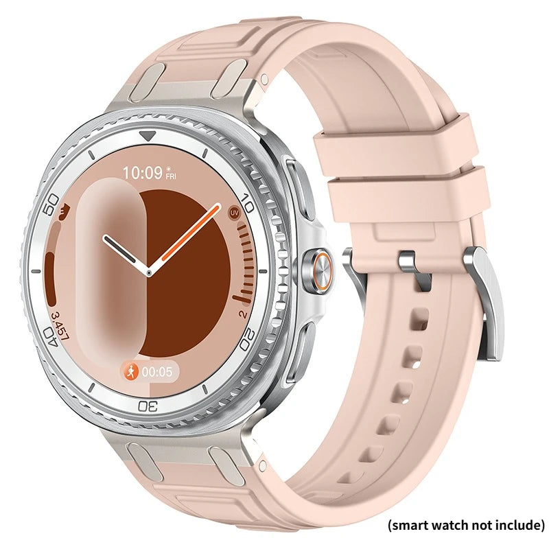 Strap for Samsung Galaxy Watch Watch 9/8 40mm 44mm Sports Silicone Bracelet for Samsung Galaxy Watch 8 Classic 46mm Band Correa Qme SandPink Galaxy 9 8 40mm