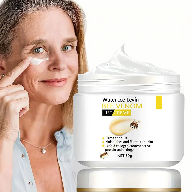 Bee Venom Instant Facial Lifting Cream Tightens and Lifts Sagging Skin, Smoothing the Skin | Alcohol-Free, Contains Hyaluronic Acid, Suitable for All Skin Types Qme