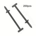 100/200pcs T Shape Cable Zip Ties With Fixed Base Mounting Self Locking Plastic Wire Clips For Car Wiring Harness Organizer Qme 200pcs