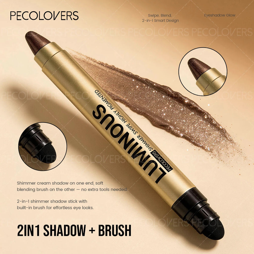 Double-head Eyeshadow Stick Multi-colors Long-lasting Shimmer Shiny Qme