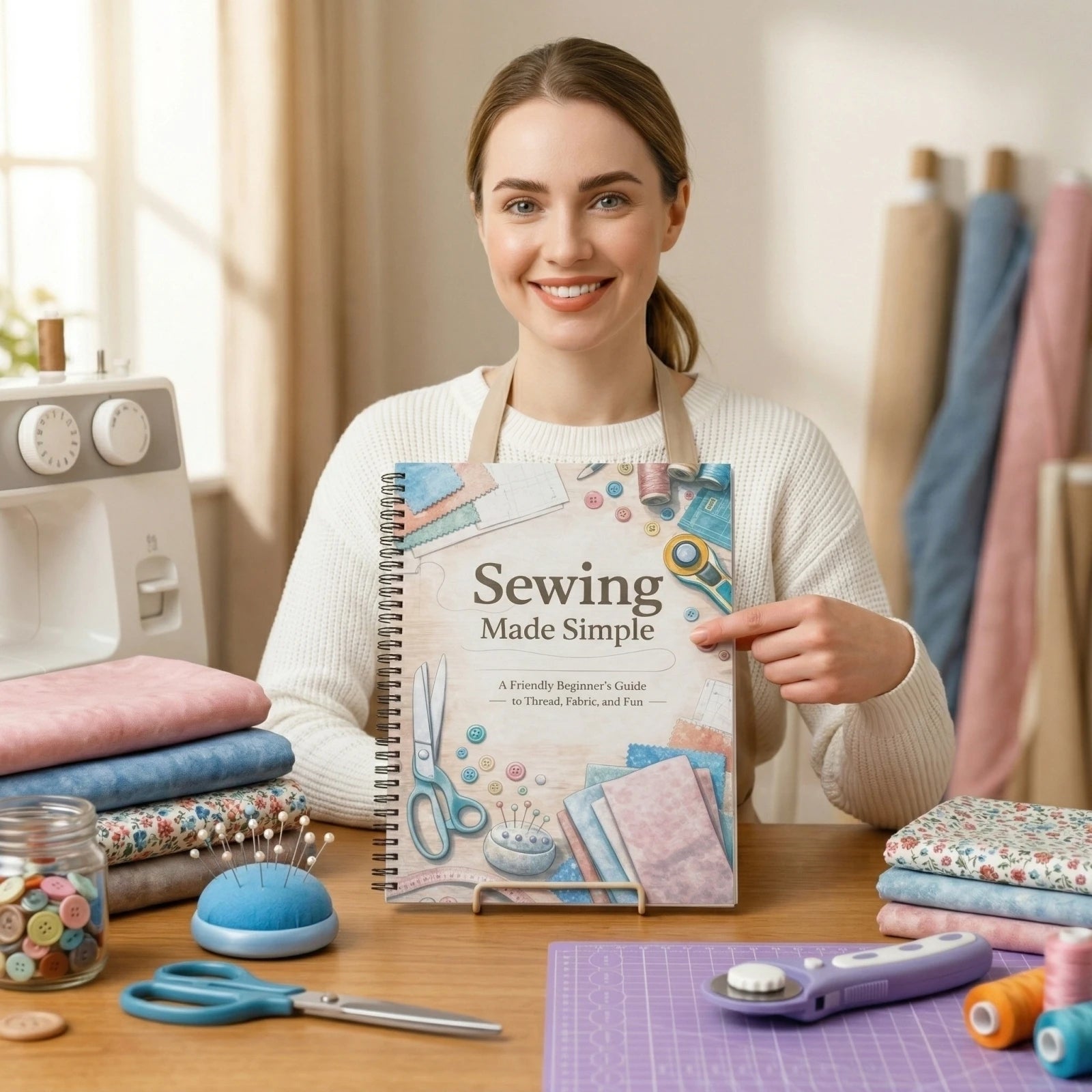 Sewing for Beginners - A User-Friendly Guide Book Adults Basic Hand Embroidery Stitches Step-By-Step Tutorials Sperical Gift Qme