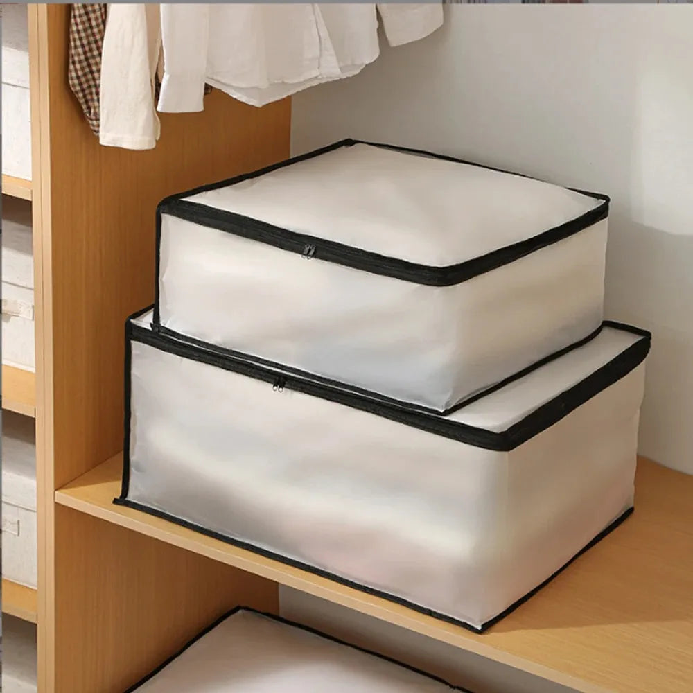 1-2Pcs Household Blanket Wardrobe Underbed Storage Bag Foldable Large Capacity Waterproof Dustproof Clothes Quilt Storage Bag Qme