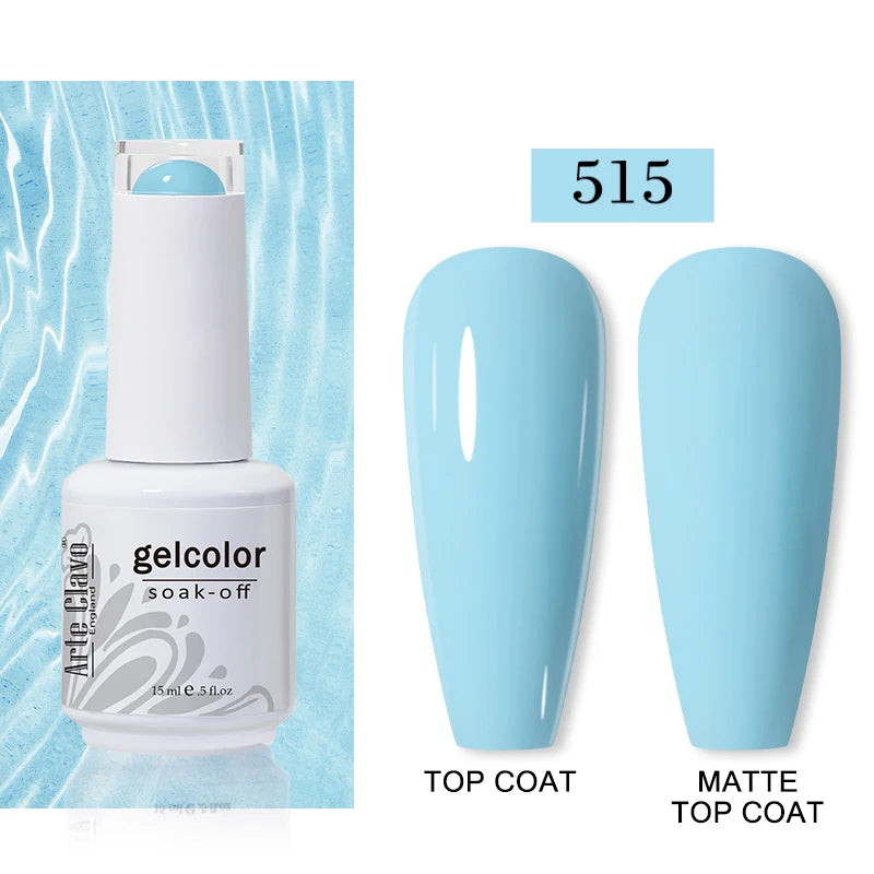 Arte Clavo15ml Gel Nail Polish Art 65 Colors Colorful Soak Off UV Qme 515