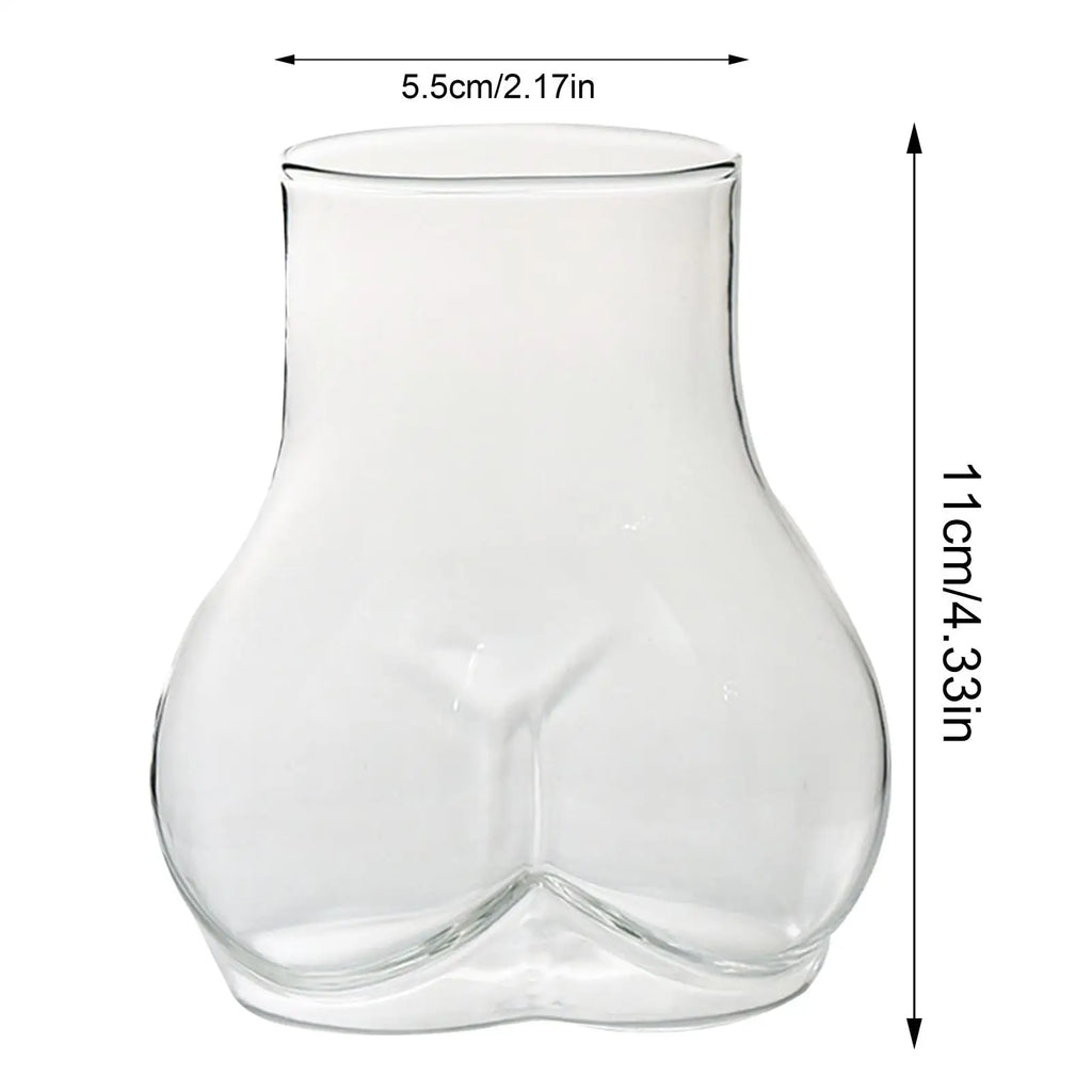 Butt Drinking Glass Funny Ass Clear Glasses Beer Capacity Bachelor Qme