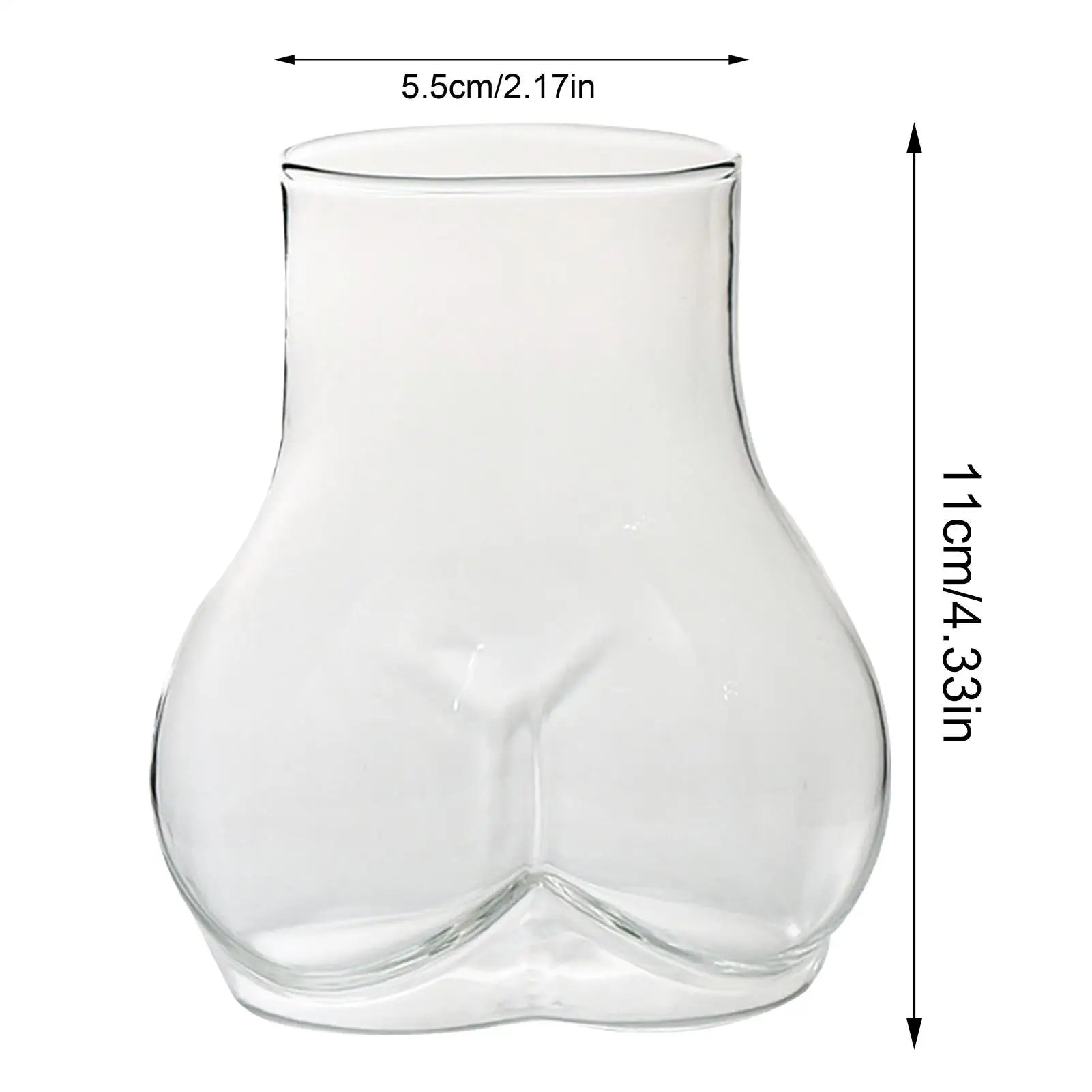 Butt Drinking Glass Funny Ass Clear Glasses Beer Capacity Bachelor Qme