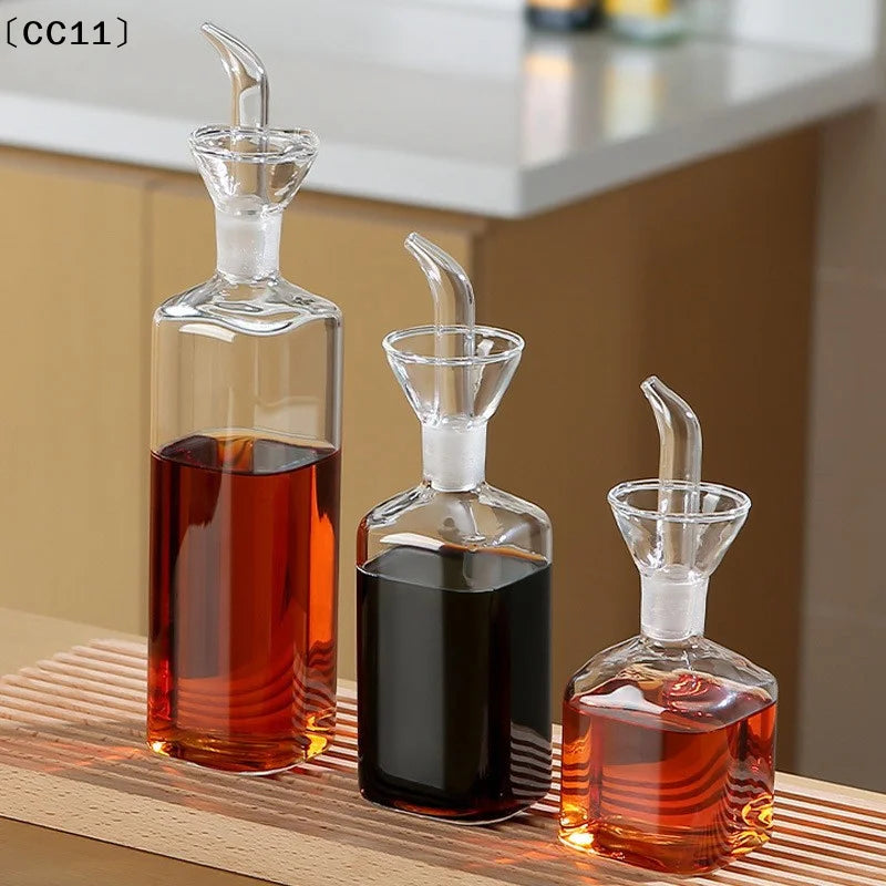 Borosilicate Glass Oil Pot Household Leak-proof Vinegar Pots Kitchen Qme