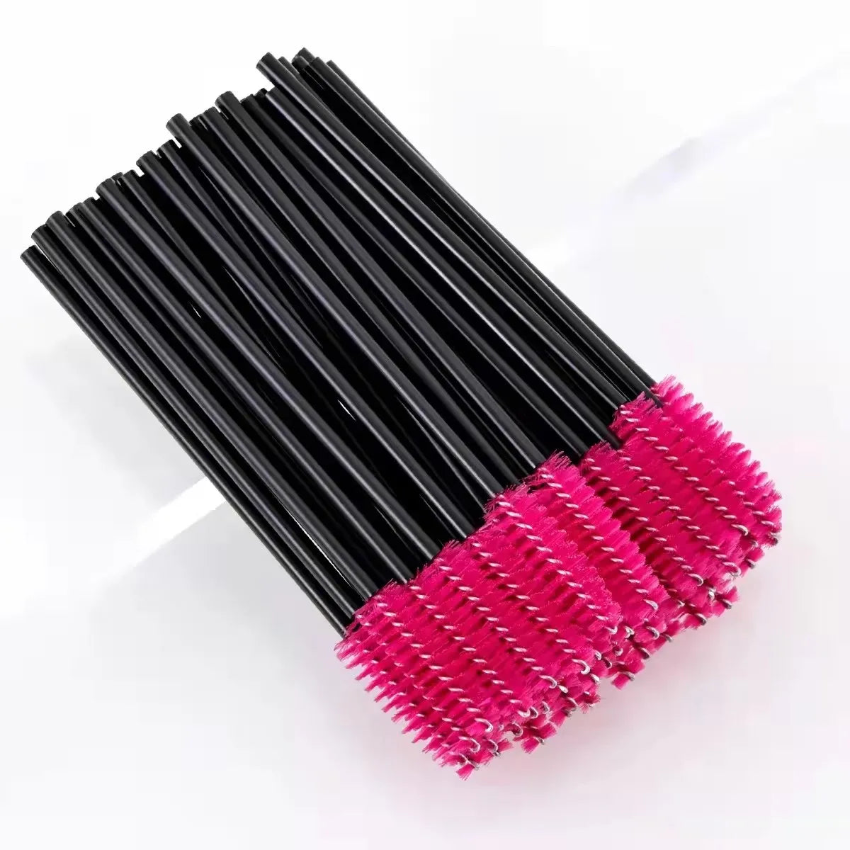 50/500pcs Disposable Eyebrow Eyelash Brushes Wands Eyelash Spoolies Applicator for Eyelash Extension Makeup Tool Wholesale Qme 50PCS RoseRed
