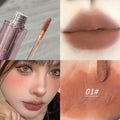 QIBEST Velvet Matte Lip Mud Waterproof Lasting Lipgloss Non-Stick Cup Lipstick Makeup Brown Red Lip Tint Stain Beauty Makeup Qme 01