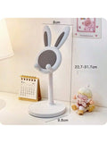 Cartoon Rabbit Desktop Phone Stand Multi-functional IPad Adjustable Qme white