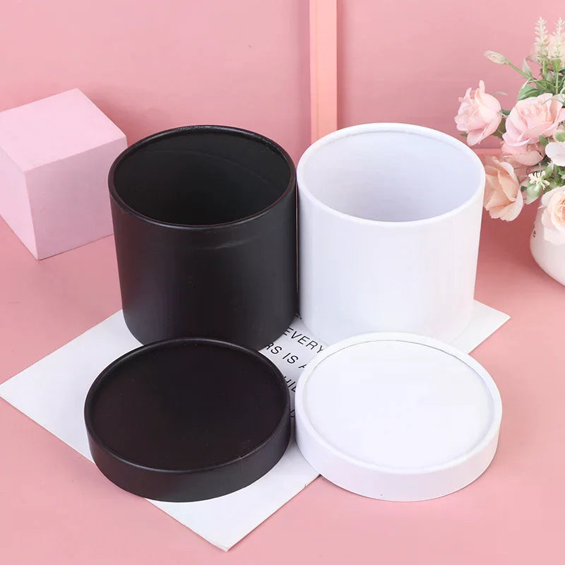 12x12cm Round Flower Box Arranged Gift Box Preserved Bouquet Elegant Box For Wedding Party Rose Flower Packaging Decoration Qme