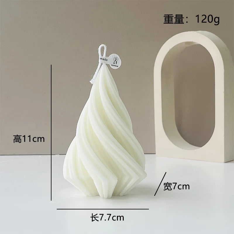 Nordic Minimalist White Scented Candle Atmosphere Home Decor Wedding Arrangement Cylinder Geometric Shape Fragrance Candle Qme J-0179