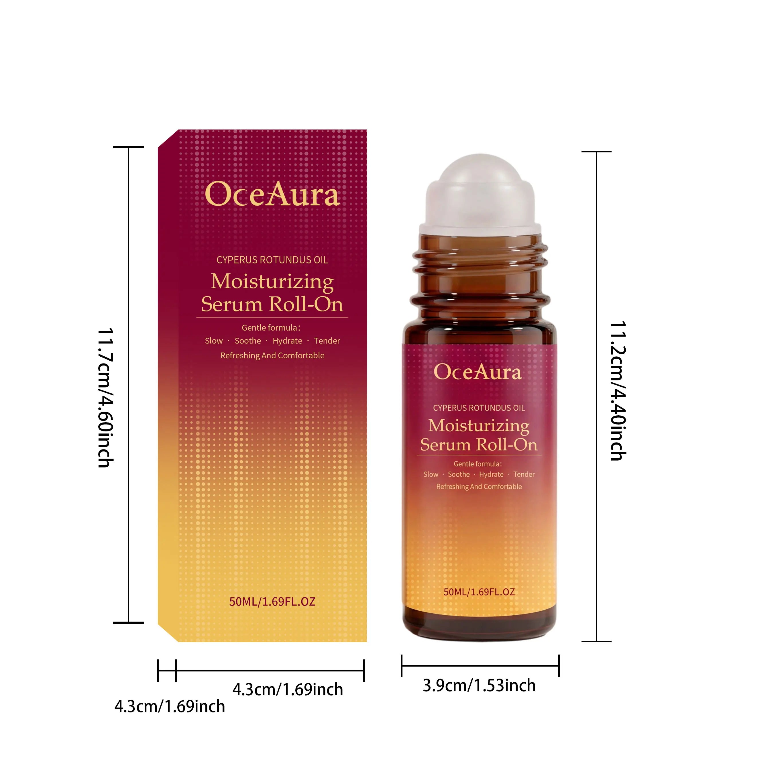 OceAura Cyperus Post Depilatory Serum Roll-On Gentle Soothe Hydration Refreshing Body Skin Relief Cyprus Oil Hair Removal Care Qme