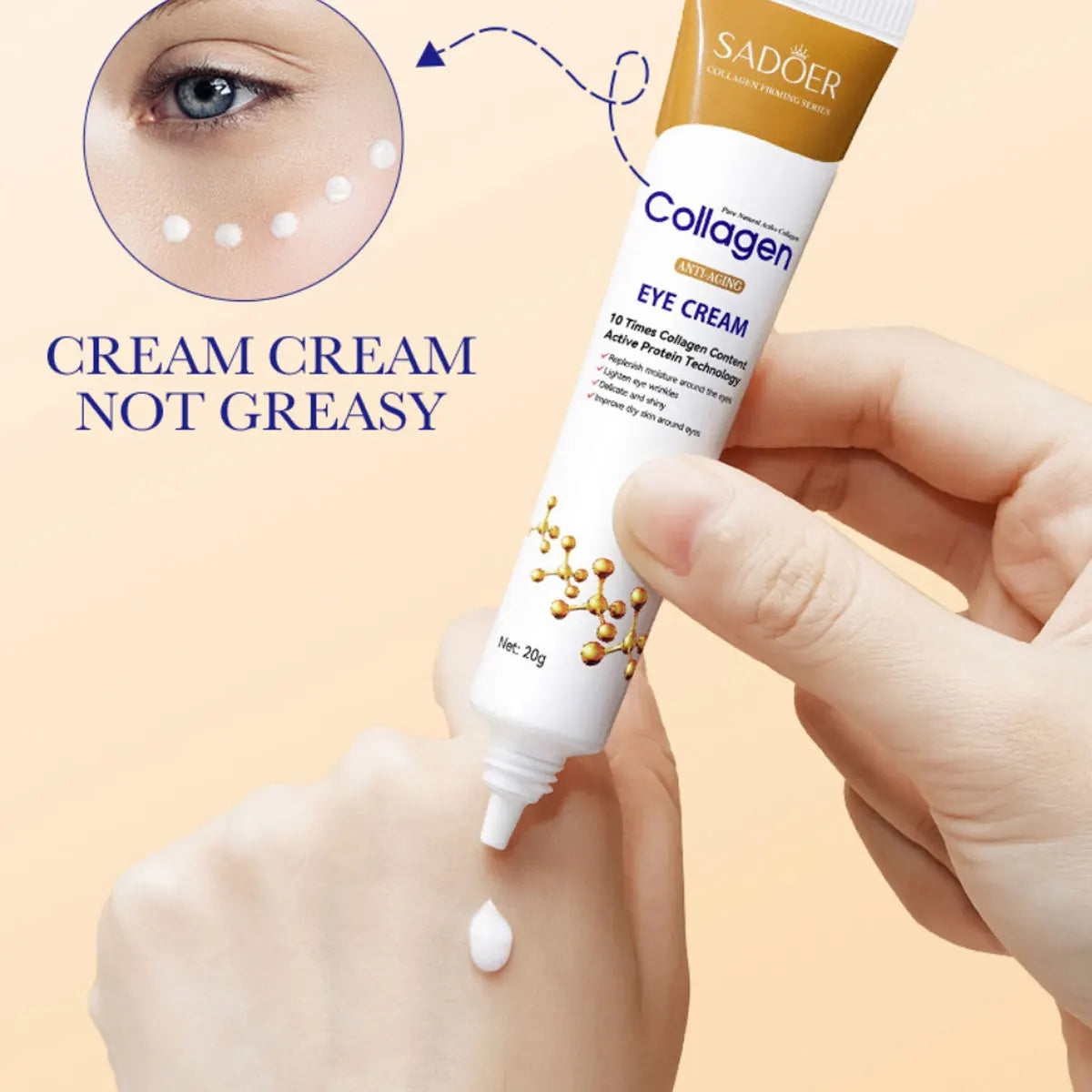 Collagen Eye Cream Anti-aging Moisturizing Firming Reduces Dark Qme