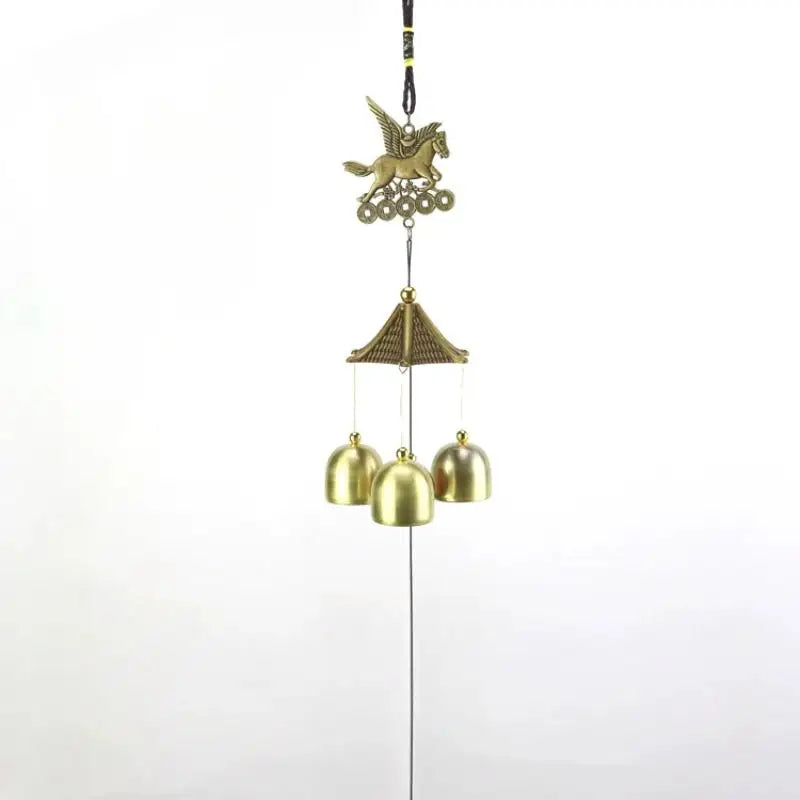 Home Decoration Craft Retro Horse Metal Wind Chimes Garden Yard Bells Qme 1Piece