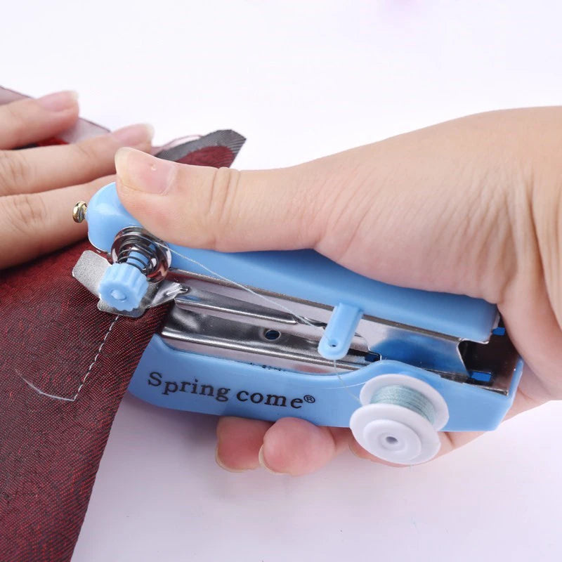 Random Mini Sewing Machine Needlework Cordless Handheld Clothes Qme