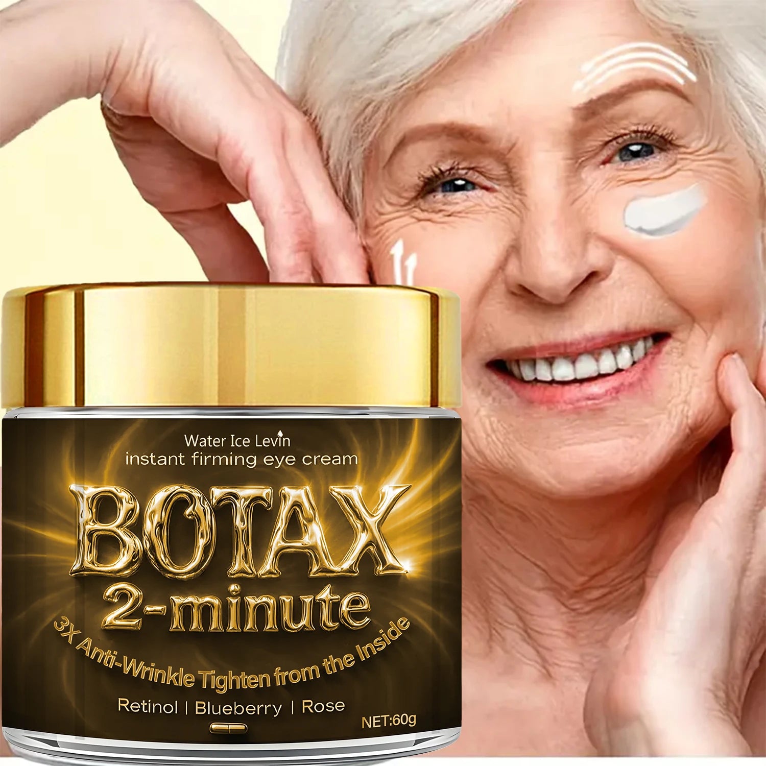 Instant Firming Face Cream with Retinol & Bee Venom - 2-Minute Wrinkle Tightening & Moisturizing for Confident Skin Qme