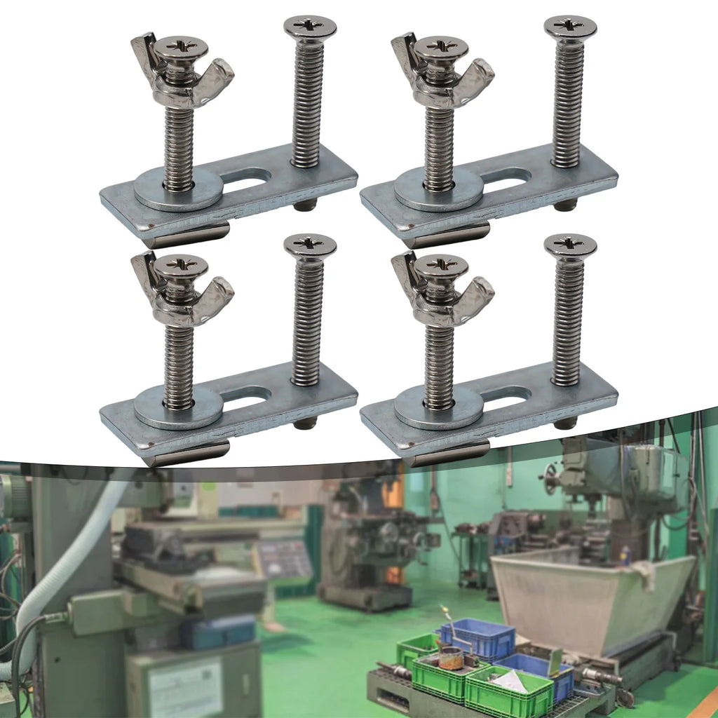 4 Set M6 T Track Hold Down Clamps For 3018-PRO 3018-MX3 3018-PROVer 1810-PRO CNC Router Plywood Engraving Machine Woodworking Qme