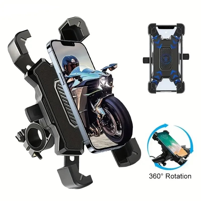 Bike Phone Mount Universal Bicycle Motorcycle Handlebar Phone Mount Holder For 4.8-6.8 Inch Cell Phone Qme