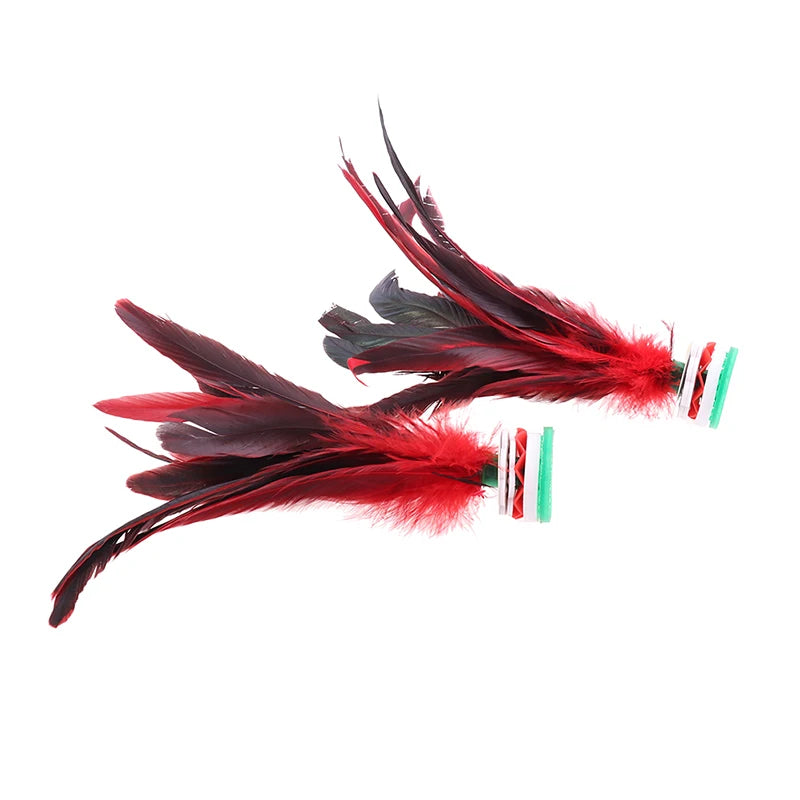 Chinese Jianzi Colorful Chicken Feather Shuttlecock Adult Fitness Qme