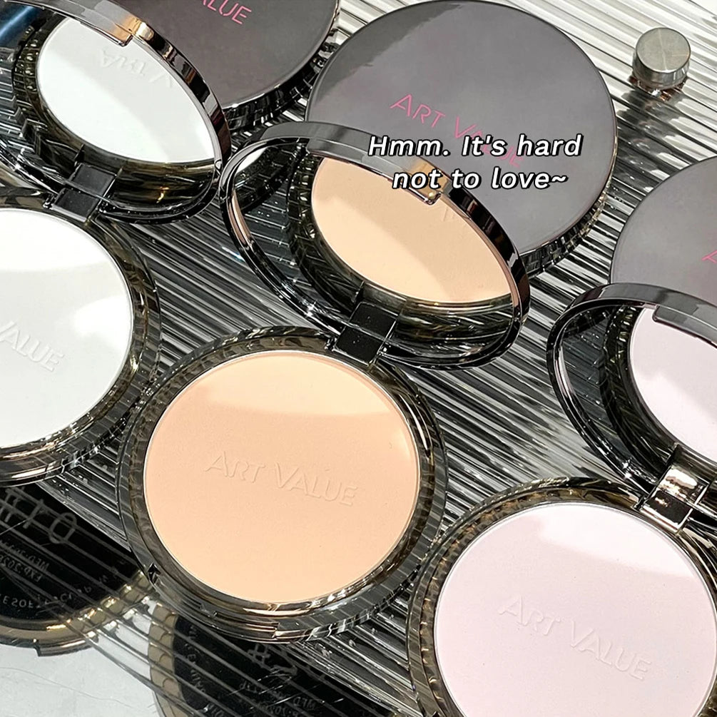 3 Colors Face Pressed Powder Long Lasting Oil Control Face Foundation Waterproof Face Powder Brighten Skin Concealer Cosmetics Qme
