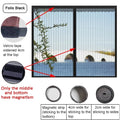 Summer Self-adhesive Window Screen Anti-Mosquito Prevent Flying Insects Invisible Mesh Curtains Removable Magnetic Screen Window Qme black 100x120cm