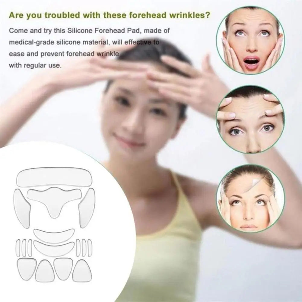 Reusable Silicone Anti-wrinkle Face Forehead Cheek Chin Sticker Anti Aging Facial Skin Lifting Patches Wrinkle Remover Strips Qme